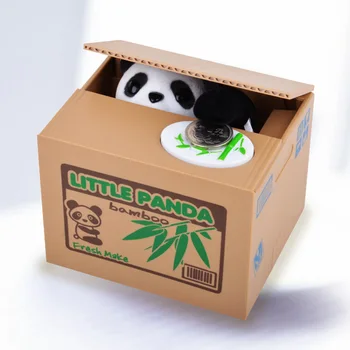 

New Arrival Cute Panda Model Bank Money Save Box Canine Money Pot Coin Bank Novelty Birthday Gift Automated Coin Boxes for Child
