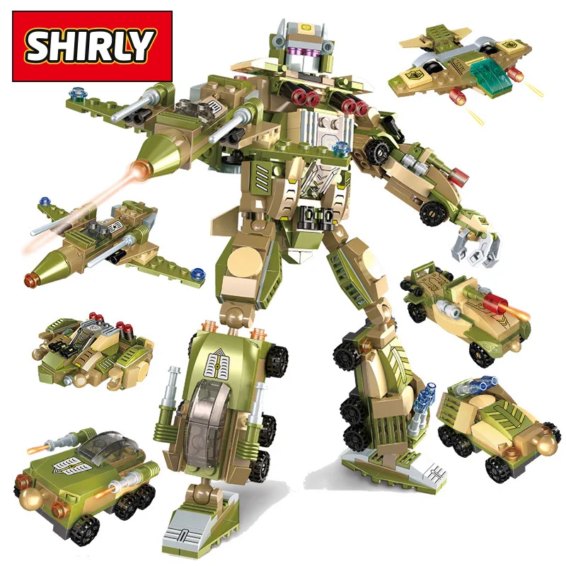 

Assembled Building Blocks Educational Small Particles XIPOO Armor Cops Building Blocks Transformation Toy Boy Gift Xp91021