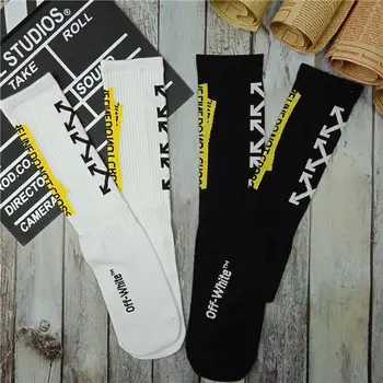 

Couple Socks Harajuku-Skateboard Hip-Hop Long Personality Letter Cool Autumn Round And Arrow socks