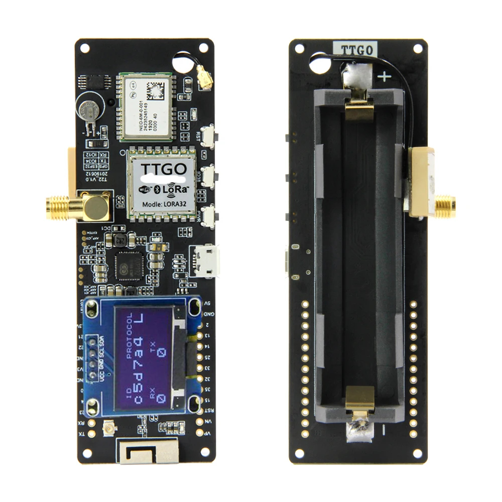 4 шт. ESP32 433 МГц Lora32 T-Beam WiFi беспроводной bluetooth-модуль ESP 32 gps NEO-6M SMA LORA 32 18650 Держатель батареи с OLED