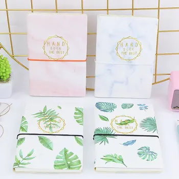 

Cute Marble Turtle Leaves PU Travelers Notebook 18.5*12.5cm Note Book Notepad Weekly Planner Diary Journals Stationery