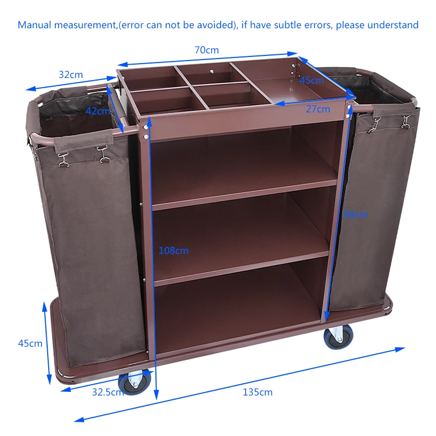 Trolley Stainless Steel/Baking Finish Rectangle Tumbler Hotel/hotel/room Cleaning The Car Blue Work Car Room Service Car Trolley Stainless Steel/Baking Finish Rectangle Tumbler Hotel/hotel/room Cleaning The Car Blue Work Car Room Service Car