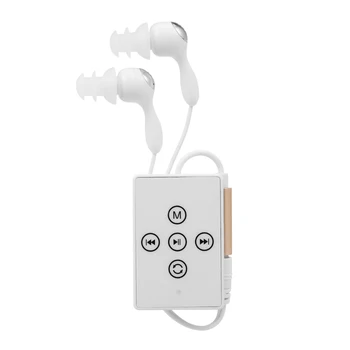 

IPX8 Waterproof MP3 Player 8GB Mini Music Player K12 with Headphones FM Radio Back Clip Design for Swimming Running Diving