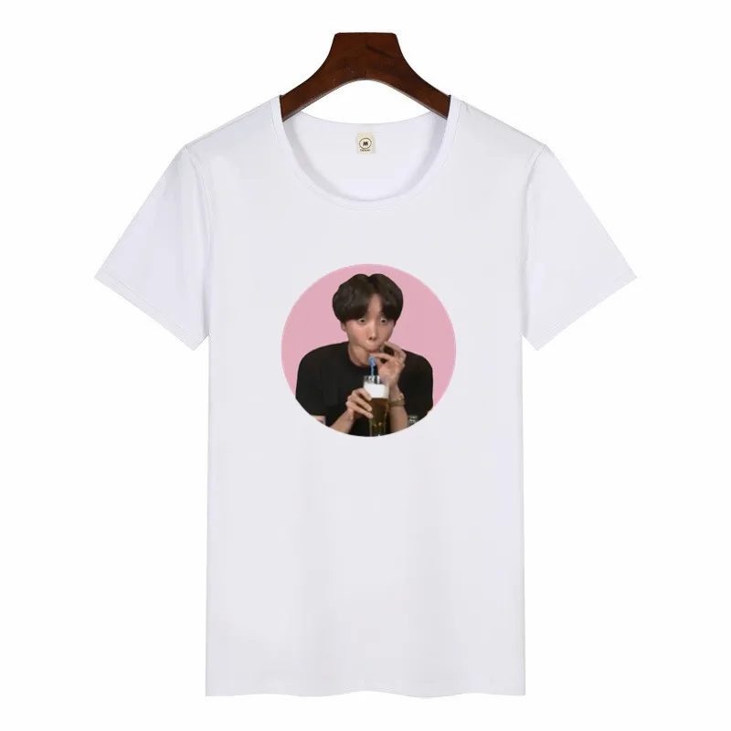 Новые женские футболки Kpop Idol TAEHYUNG с надписью Pritn, женские повседневные топы с короткими рукавами, футболки, летние модные футболки в Корейском стиле для девочек - Color: p1460I-white