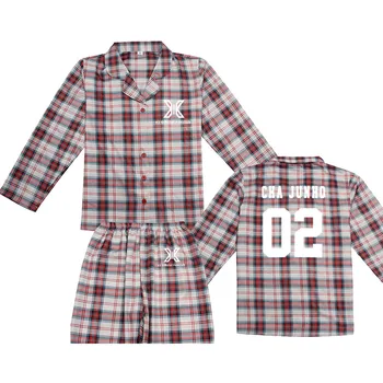 

X1 kpop clothes Tracksuit Two-piece set shirt pajamas Pajama pants Couple suit men and women student pajamas spring autumn 2020