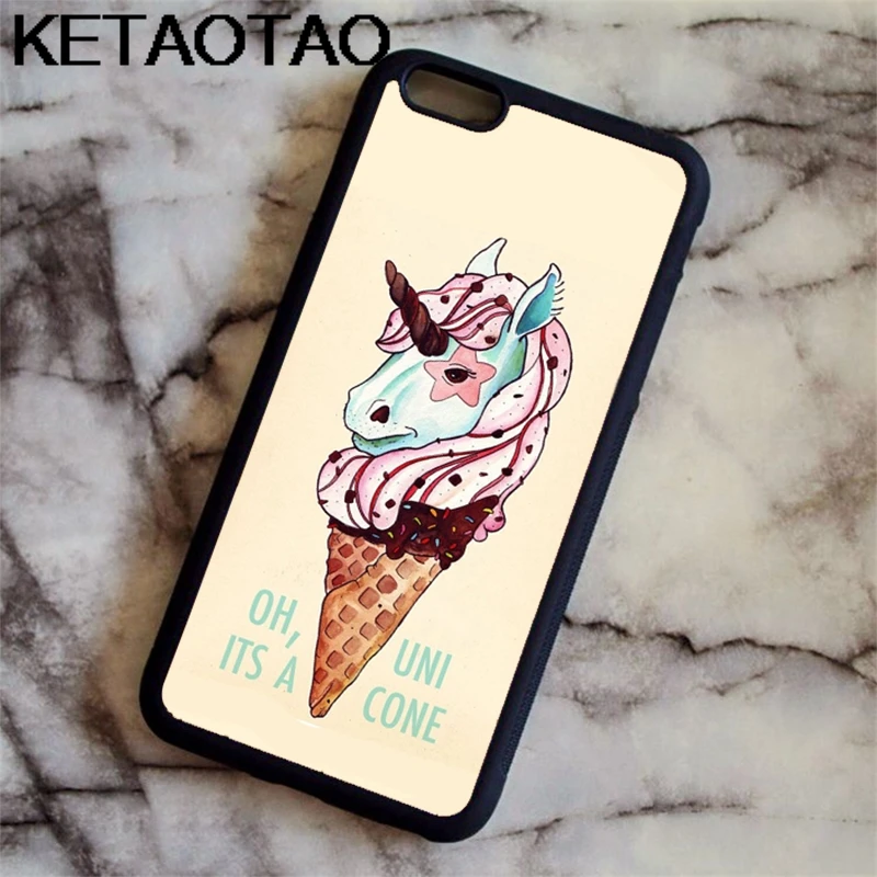 Чехол для телефона KETAOTAO Space Unicorn Caticorn Chat s для iPhone 4S SE 5C 5S 6S 7 8 SE X Plus XR XS Max чехол из мягкого ТПУ резины и силикона - Цвет: Белый