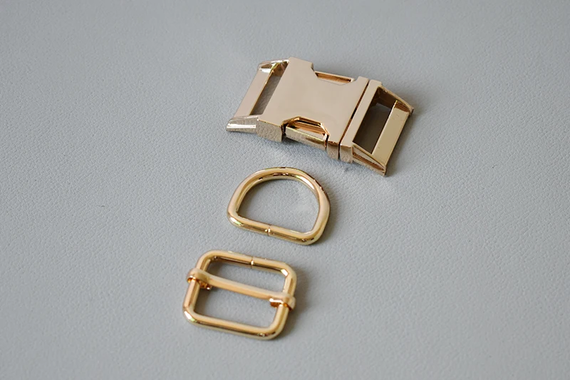 100 sets metal buckle D rings adjuster 25mm webbing for paracord dog collar bag belt buckles DIY sewing accessories good quality