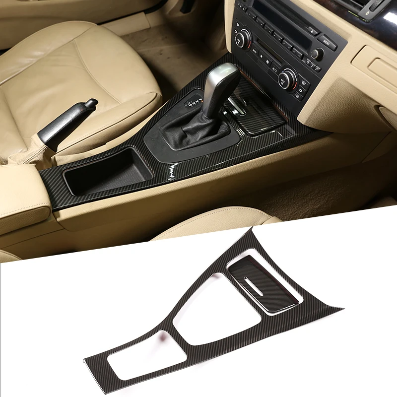 

For BMW E90 E92 2005-2012 3 Series Left Hand Drive ABS Carbon Fiber Center Console Gear Shift Frame Car Accessories