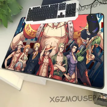 

XGZ Anime Large Size Mouse Pad Black Lock Side One Piece Luffy Laptop PC Table Mat Rubber Zoro Friendship Non-slip Big Promotion