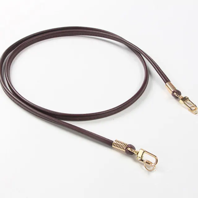 Candy Color Crossbody Small Carry Strap Soft Handbag Handle Bag Accessories PU Strap Sholder Bag Belts Leather Thin Crossbody dark coffee 120cm