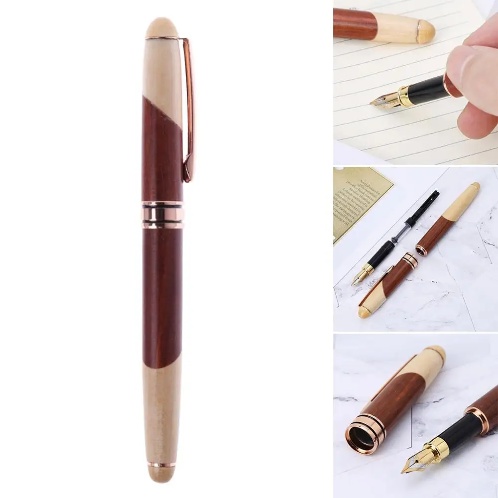 

Luxury Wood Calligraphy Art Fountain Pen Medium Nib Office Writing Business Gift