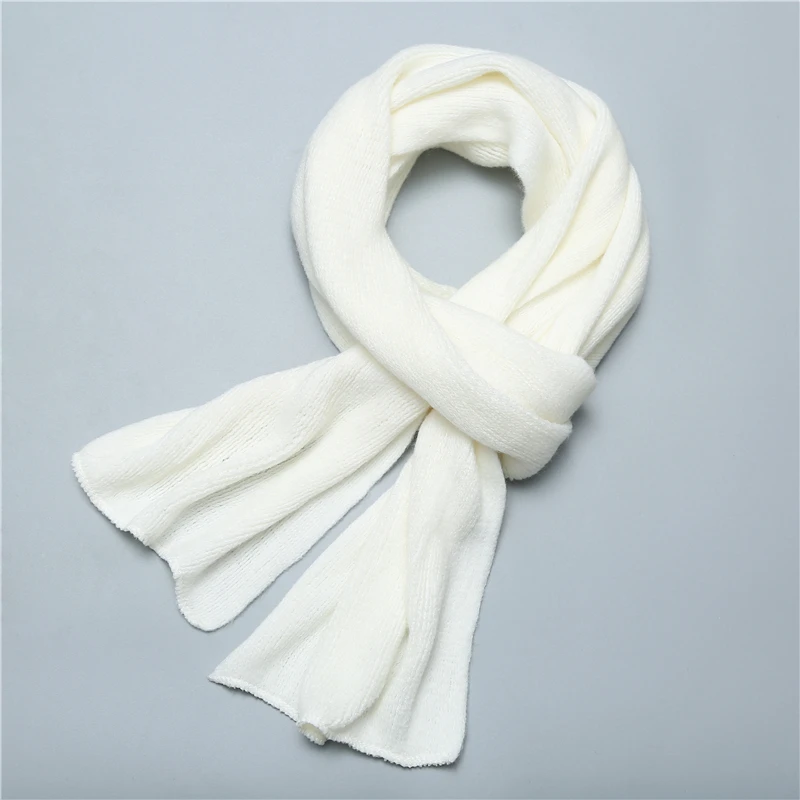 Модный трикотажный зимний шарф, теплый кашемировый женский платок, длинный шарф, Женская бандана, маффер