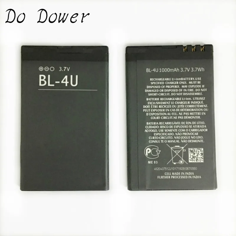 Bl 4U 1000Mah Bl-4U Batteria Per Nokia 3120C 5250 5330Xm 5530Xm 5730Xm 6212C 8800Arte 8900 E66 E75 6600 C5-03 Batteria Bl4U Bl 4U