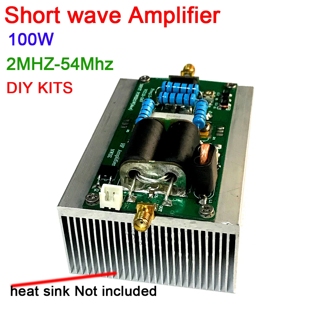 

100W SSB linear HF Power Amplifier MINIPA DIY KITS 1.8-54 MHz For YAESU FT-817 KX3 CW AM FM HAM radio