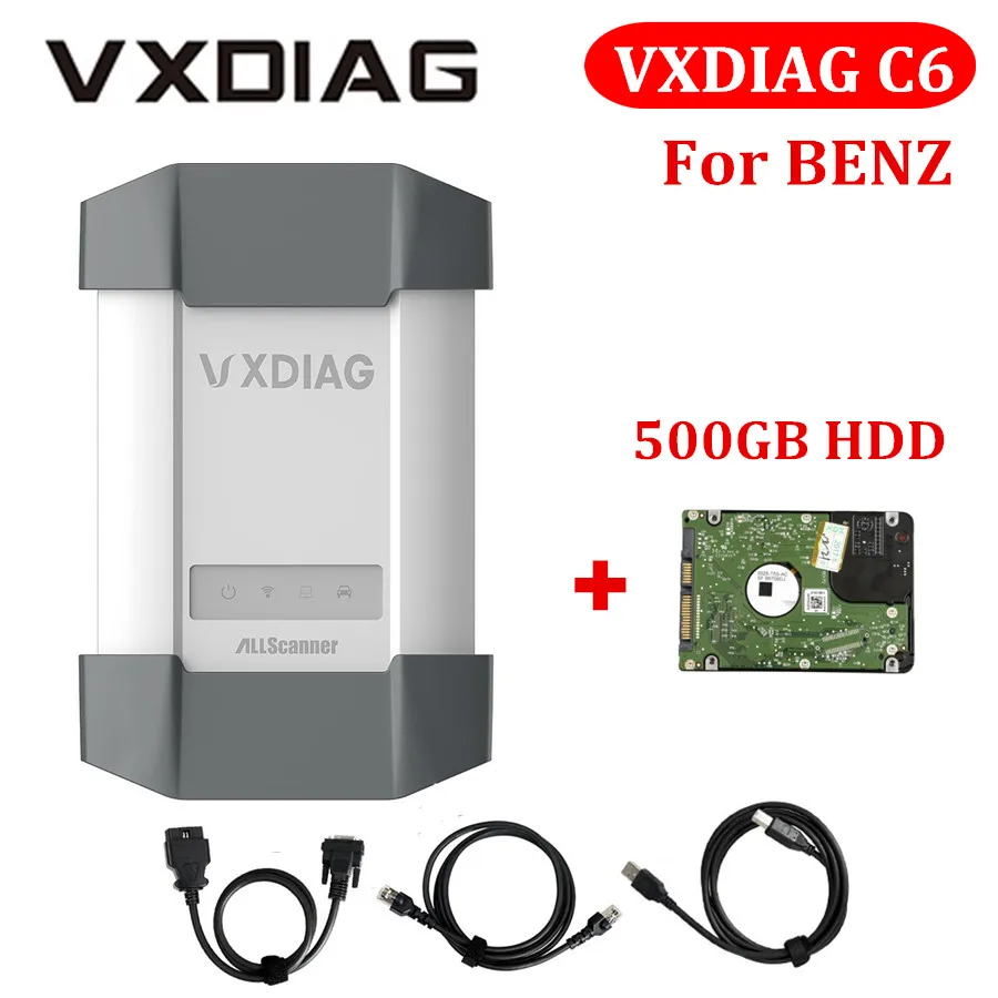 ALLSCANNER VXDIAG C6 мульти диагностический инструмент для BENZ с 500GB 2020 3 программного