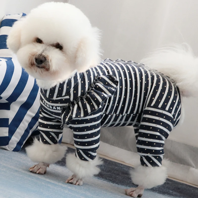 

Женская тонкая одежда для щенков, защитный живот, 100% Хлопковая пижама для маленьких собак, Толстовка для чихуахуа, пуделя