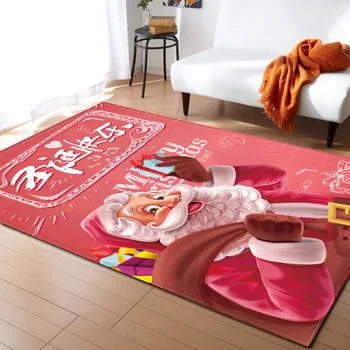 

Christmas Carpet Hallway Doormat Anti-Slip Kitchen Floor Mat new Year decor Carpets for Living room bedroom Xmas Large Area Rugs