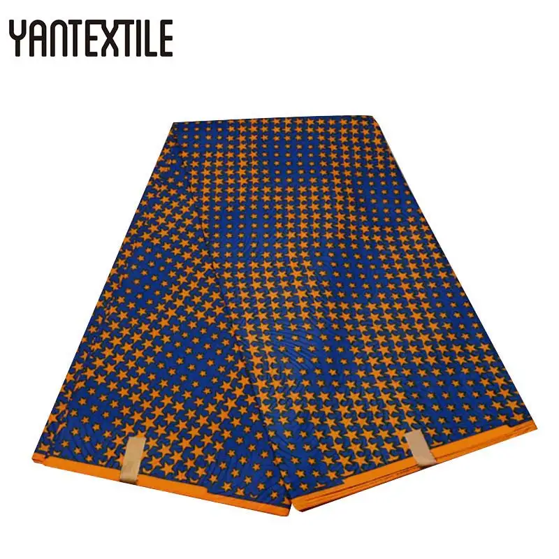 YANTEXTILE новая Анкара ткань Африканский настоящий воск принт Tissu Africain 6 ярдов настоящий воск Африканский батик ткань для свадебного платья - Цвет: 18090111