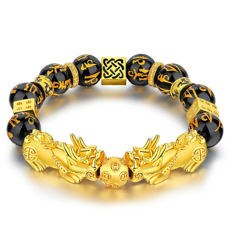 Pixiu Guardian Bead Bracelet Chinese Fengshui Unisex