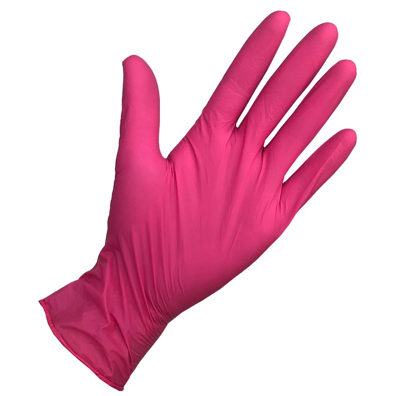 

50 Pairs / Batch Wear-Resistant Durable Nitrile Disposable Gloves Food Medical Testing Household Cleaning Gloves Anti-Static Glo