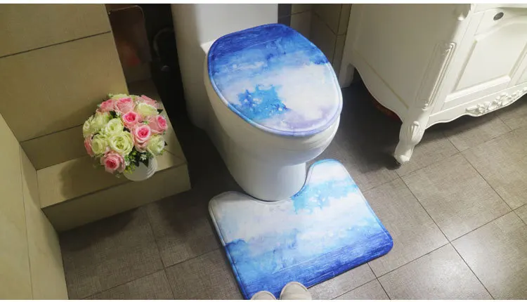 Ванная комната туалет камера горшок u-образный коврик нескользящий напольный коврик подставка вогнутая прокладка сантехника комплект из двух предметов горячая распродажа