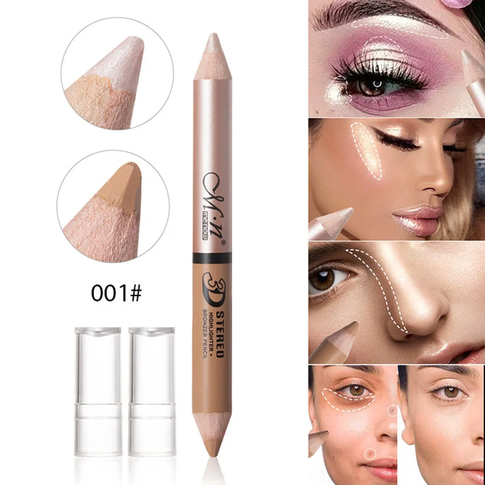 Double-Headed Concealer Pen Facial Contour Repair Delicate Volume Full Coverage Waterproof Cosmetics