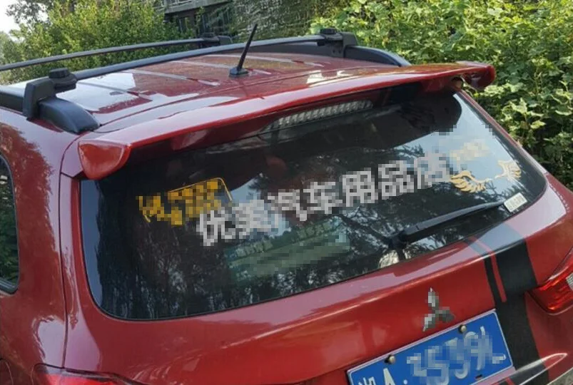 Auto Spoiler Voor Mitsubishi Voor Outlander 2013-2018 ABS Achterspoiler Kofferbak Lip Vleugel Verf Fabriek Stijl Achter Dakspoiler Achterspoiler Achterspoiler(Black