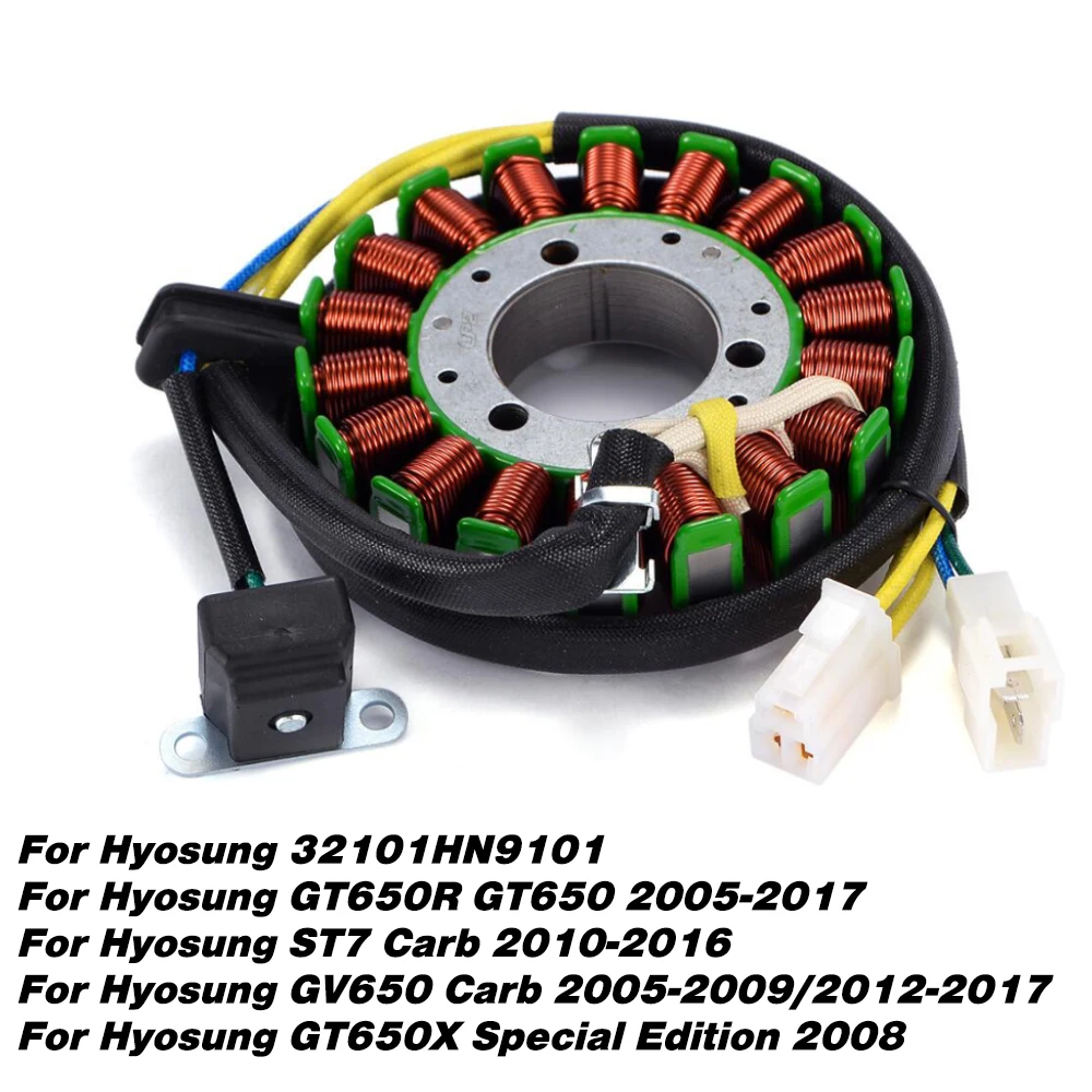 

Motorcycle Magneto Generator Stator Coil For Hyosung GT650R GT650 GT 650 65R ST7 GV650 Carb GT650X Engine Generator Charging