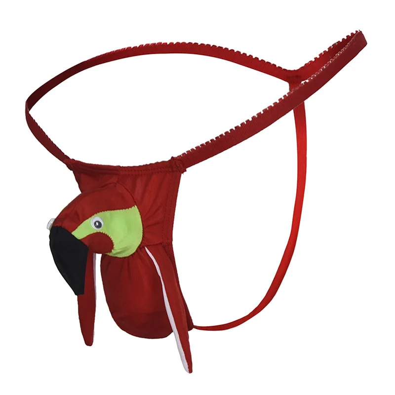 Men's sexy funny bird gay G string penis underwear erotic man T back tanga party gift cartoon thong novel role play men stretch g string panties men stretch thong underwear men lingerie underwear