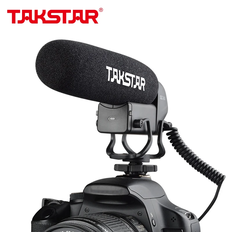 

Takstar SGC-600 Shotgun Microphone Super Cardioid Mini Condenser Mic for DSLR DV Cell Phone in Photography Interview Application