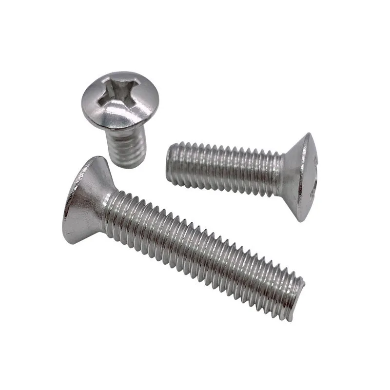 

M2 M2.5 M3 M4 M5 M6 GB820 DIN966 A2-70 304 Stainless Steel Cross Recessed Phillips Raised Countersunk Head Half Oval Screw Bolt