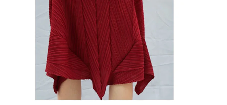 Новое асимметричное плиссированное платье MIYAKE с v-образным вырезом и длинным рукавом