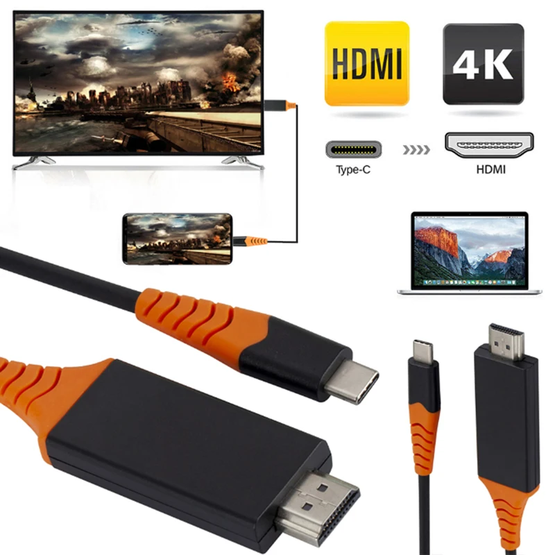 Тип C 3,1 к HDMI HDTV Кабель адаптер 4K USB C конвертер с USB порт питания для Galaxy S8 Note 8 S9 MacBook