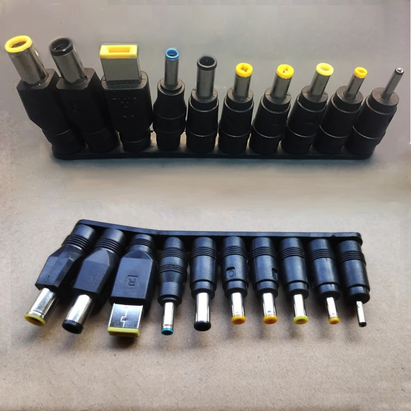 

1Set(10Pcs) Universal for Notebook Laptop DC Power Charger Supply Adapter Tips Connector Jack to Plug Charging