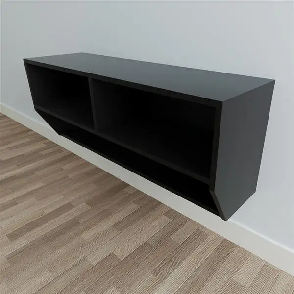 wall tv stand living room furniture modern tv table entertainment center monitor stand flat screen tv cabinet riser Black