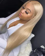 NAstyle-peluca con malla Frontal de cabello humano para mujer, postizo de encaje transparente, color rubio ceniza, Remy, brasileño, 613