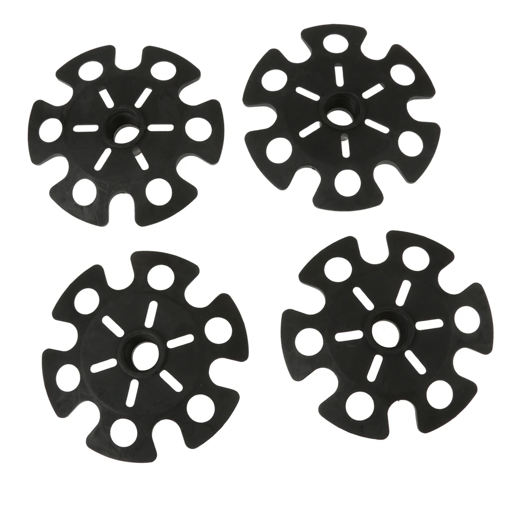 4 Pieces/Set 8cm Durable Rubber Snowflake Shaped Basket Guard Protector for Hiking Trekking Poles Sticks