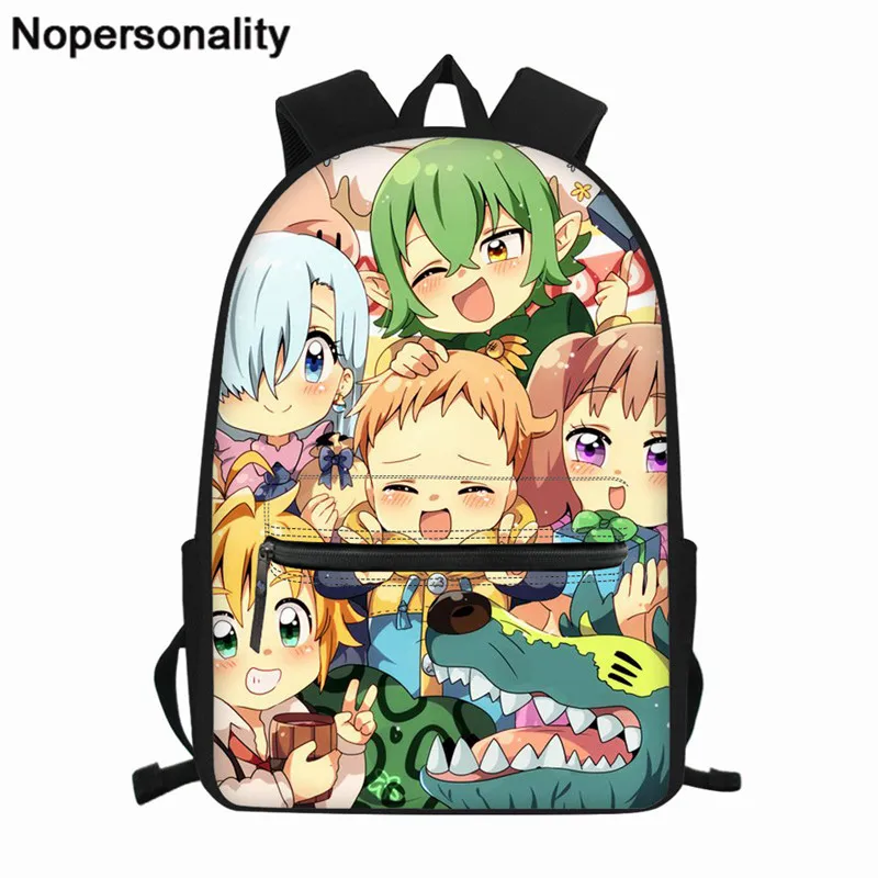 Z4357Z58 Nopersonality Seven Deadly Sins аниме школьные сумки для мальчиков и девочек большой мультфильм рюкзак Nanatsu No Taizai Caderno детские школьные сумки - Цвет: Z4357Z58