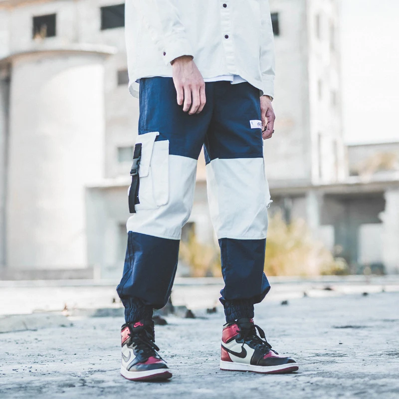 Gupulun накладные карманы шаровары мужские беговые брюки в повседневном стиле широкие в стиле милитари брюки Harajuku Уличная Хип Хоп мода Swag