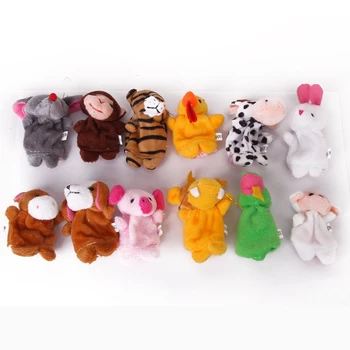 

12pcs Zodiac Animal Finger Puppets Toy Set