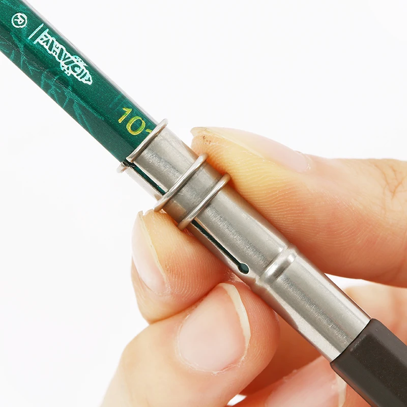 Hillento Pencil Extenders, Adjustable Dual Head Pencil Lengthener with  Electric Eraser, Pencil Extender Holder for Colored Pencils (6 Pcs)