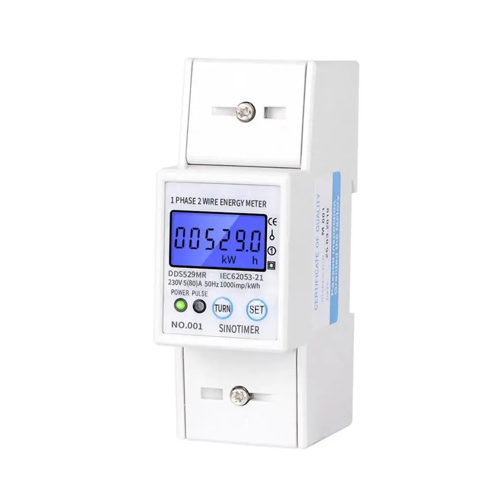 

RS485 AC 230V 5-80A High Precision Electric Energy Meter Digital Electricity Consumption Meter With Voltage Current Display