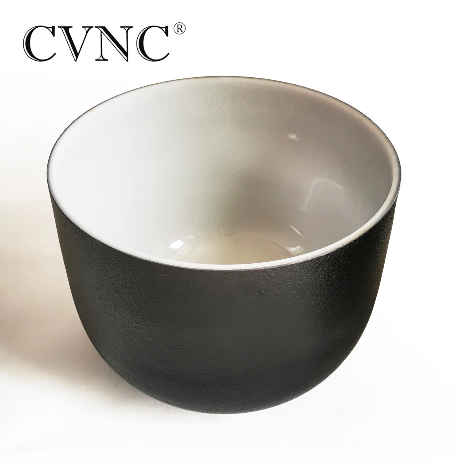 

CVNC New Black 8" NoteCDEFGAB any one Note Chakra Frosted Quartz Crystal Singing Bowl
