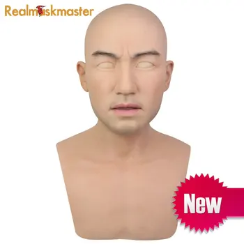 

Realmaskmaster realistic artificial halloween silicone mask Male Disguise latex adult full face party masks Cosplay Props