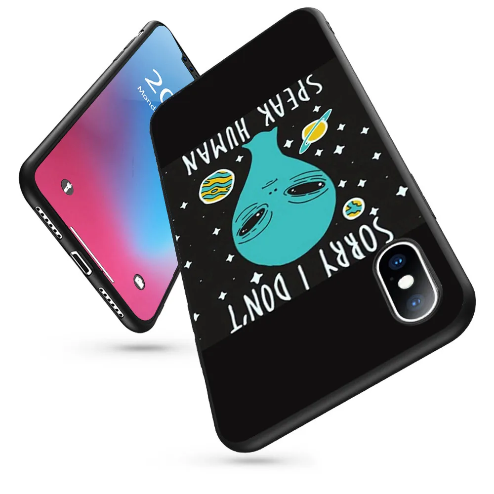 Эстетичный мультяшный чехол с инопланетянином космосом Tumblr для iPhone 11 Pro Max X 5 5S 6 6S
