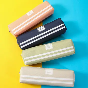 

Creative simple canvas pencil case student school pencil bag stationery bag storage bag