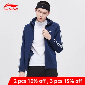 

Li-Ning Men Training Hoodie Regular Fit 63% Polyester 37% Cotton Comfort LiNing li ning Fitness Sports Sweater AWDP157 MWW1576