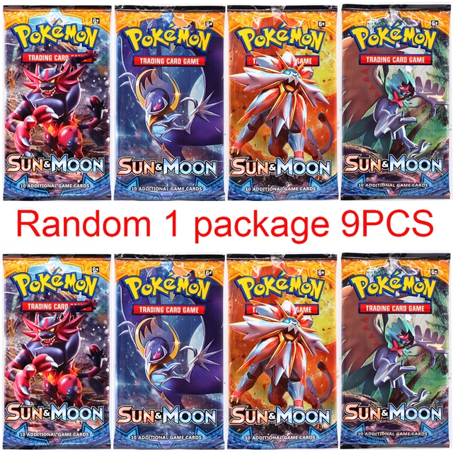9PCS French Pokemon Cards Sword And Shield Battle Styles Full Sealed Retail Box Evolving Skies Pokemones Card For Children Gifts 1 package SUN
