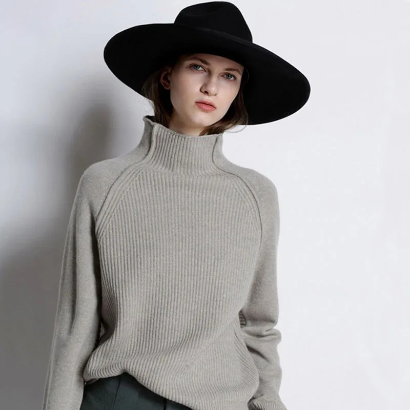 Women's Turtleneck Sweater Women Casual Knitted Pullover Women Winter Tops Korean Sweaters Fashion 2019 Women Sweater Jumper
