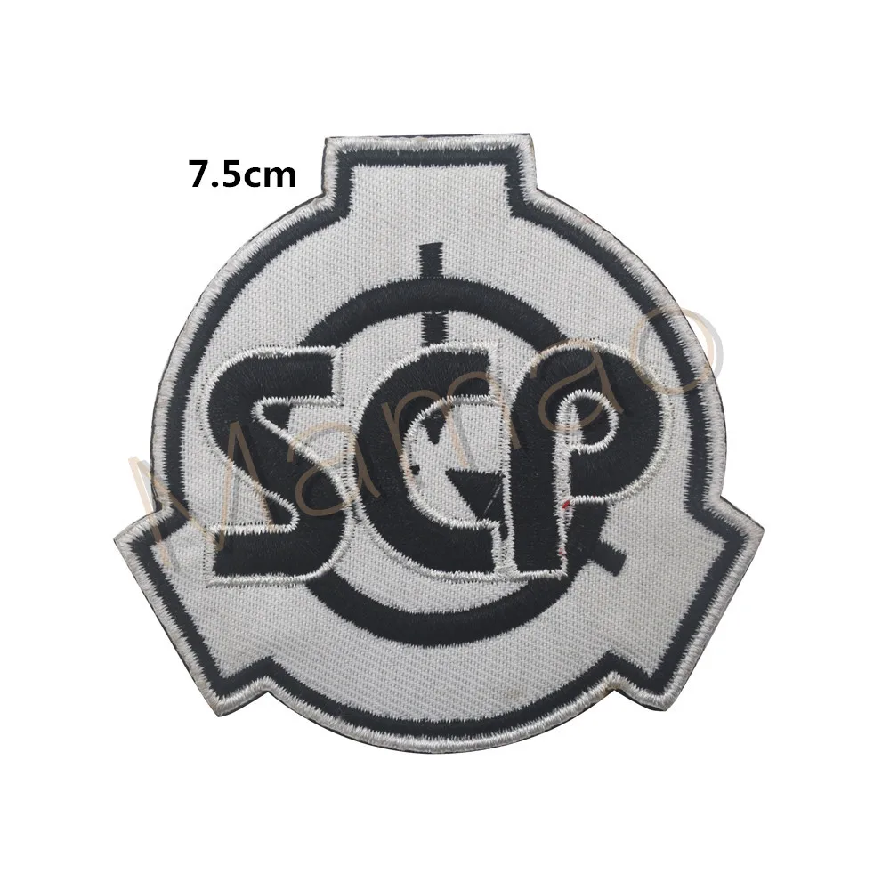 SCP 7.5cm SCP патчи специальные процедуры удержания основа безопасный Содержит защиту вышивка Badg аппликация для куртки джинсы рюкзак - Цвет: SCP 7.5cm